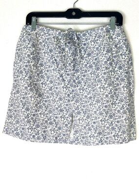 Esprit Vintage Linen Cotton Short Floral Skirt 13/14 Large